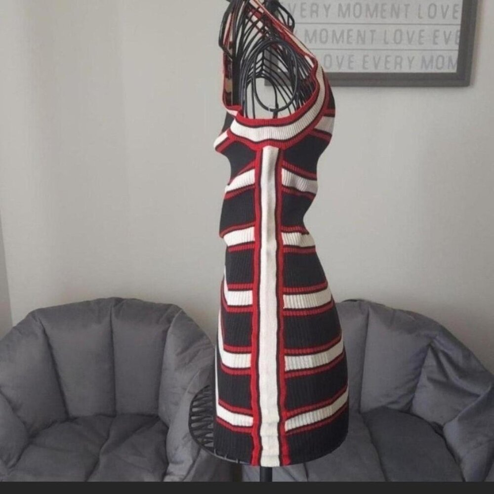 NWT Charlotte Russe bodycon summer thick pinstripe size medium - Picture 3 of 7